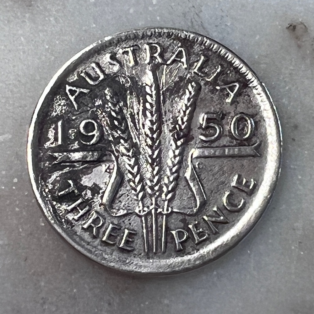 Australia 1950 Threepence Silver Coin